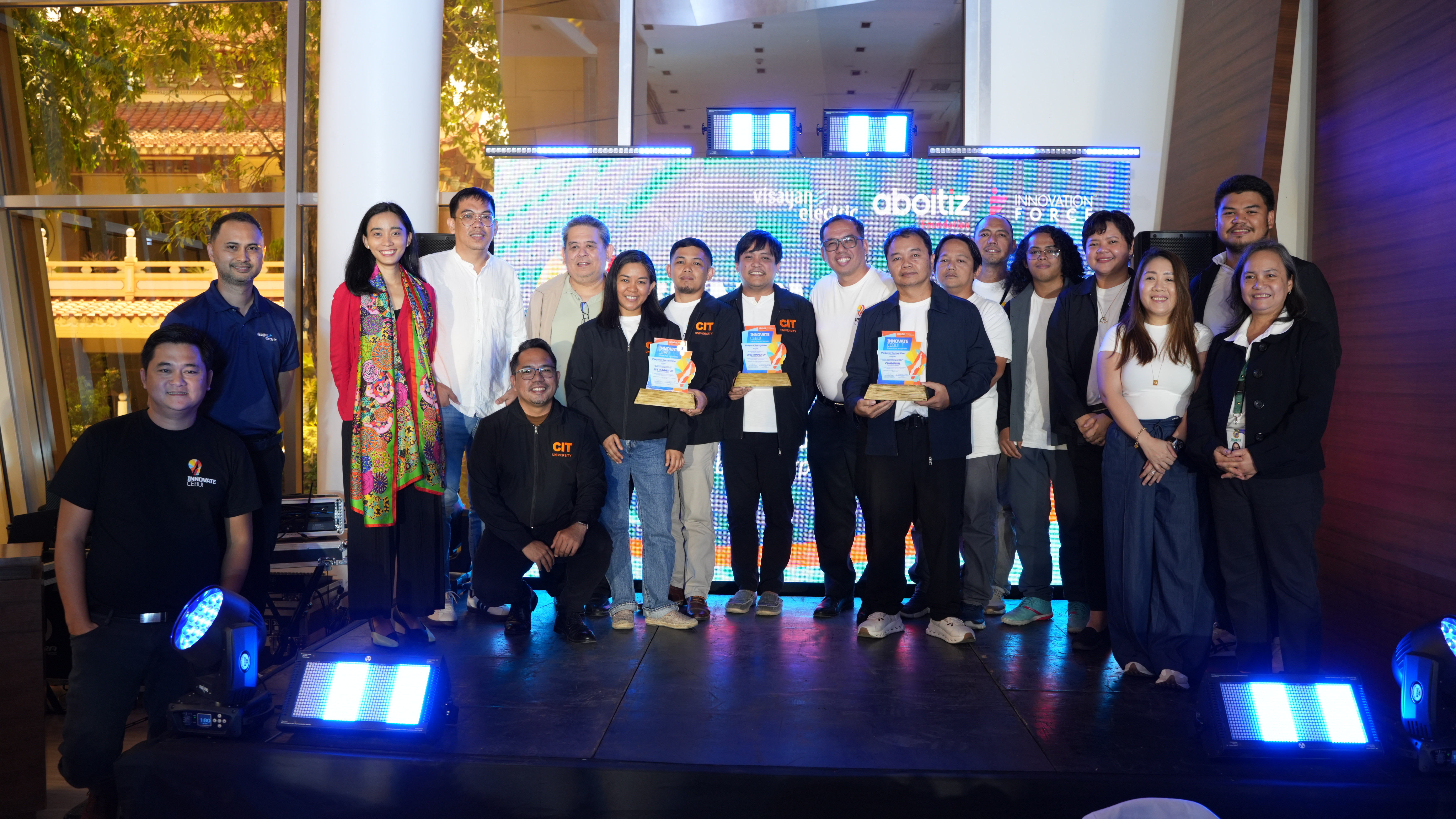 Innovate Cebu 2026 finalists and organizers group photo